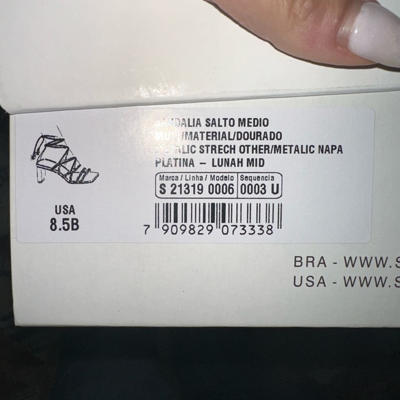 Schutz Mettallic Sandals - Picture 7 of 8